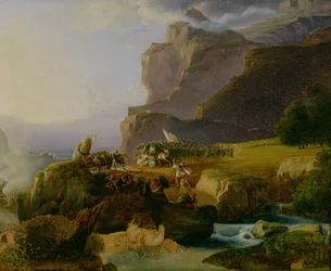Bataille des Thermopyles en 480 av. J.-C., 1823